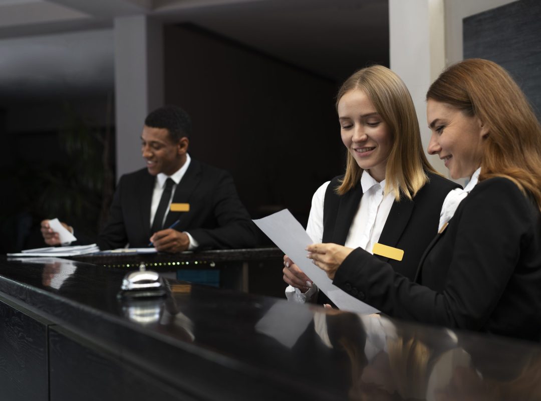 receptionists-elegant-suits-work-hours